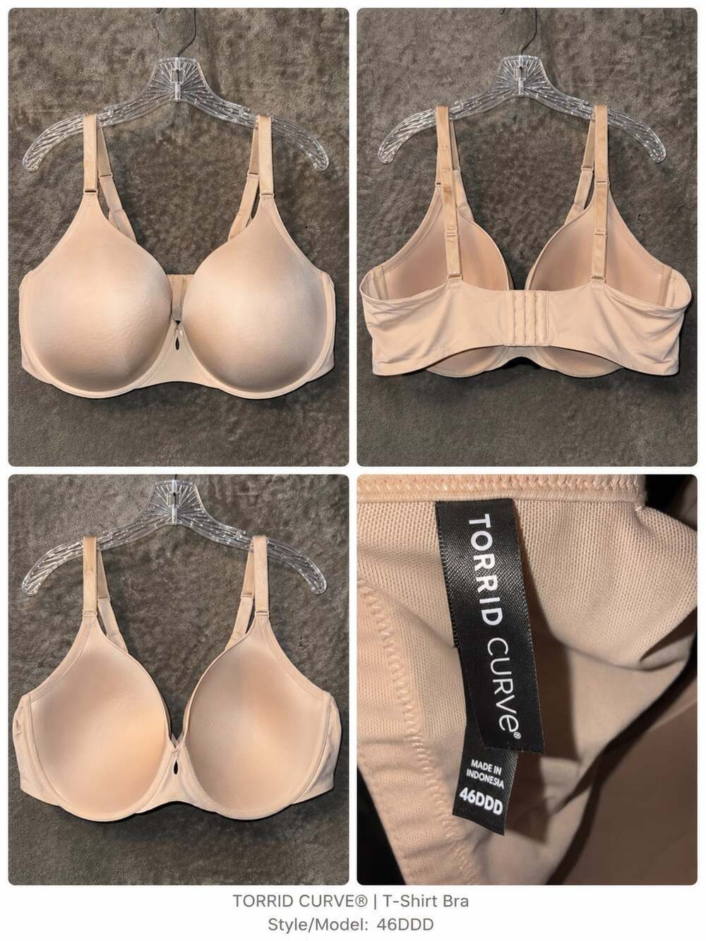 Torrid Curve Lightly Lined T-Shirt Underwire Bra Size 46DDD